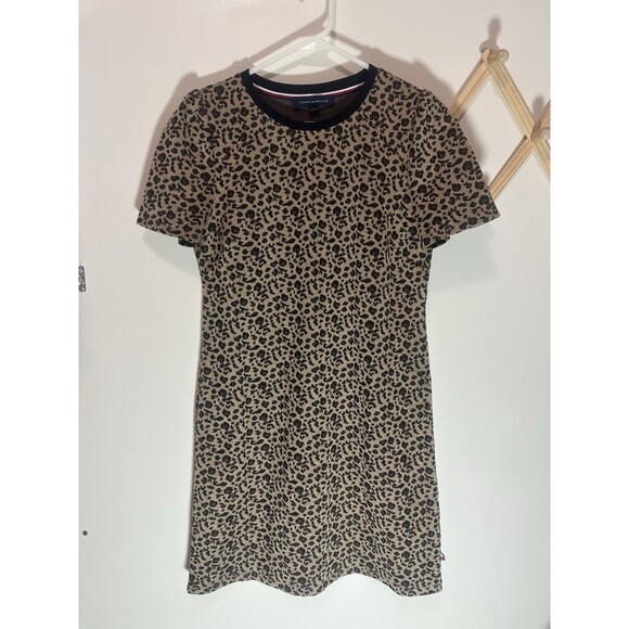Tommy Hilfiger Animal Print Cheetah Dress Size Small - Picture 1 of 5